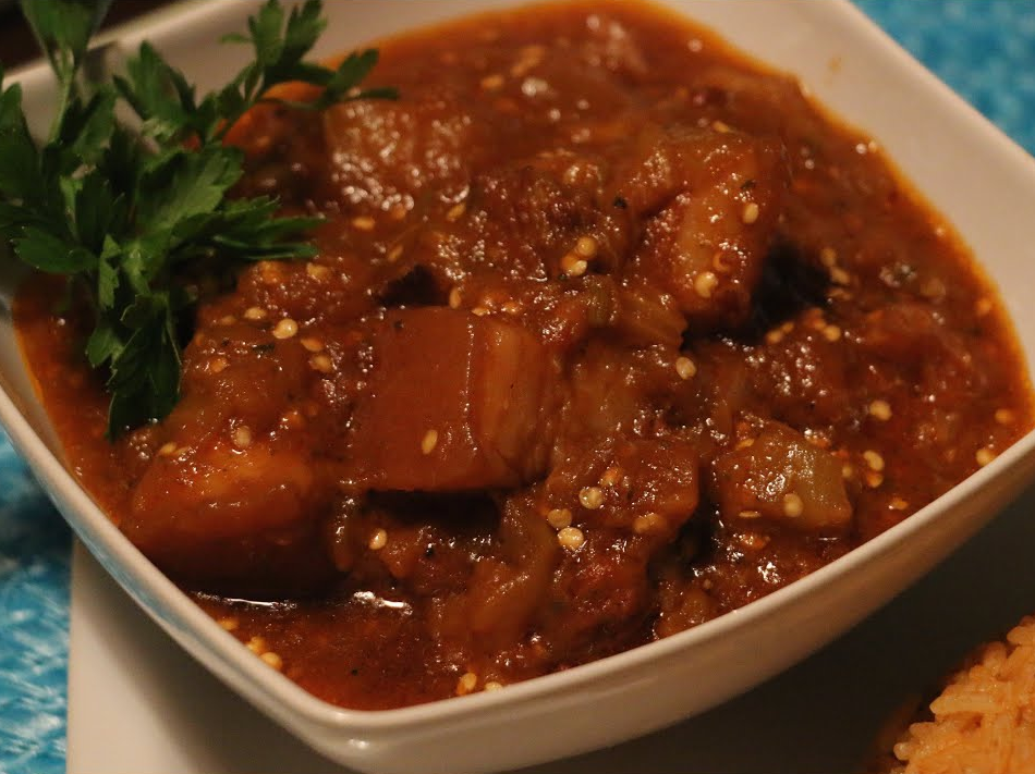 Carne Guisada Pork and Rice